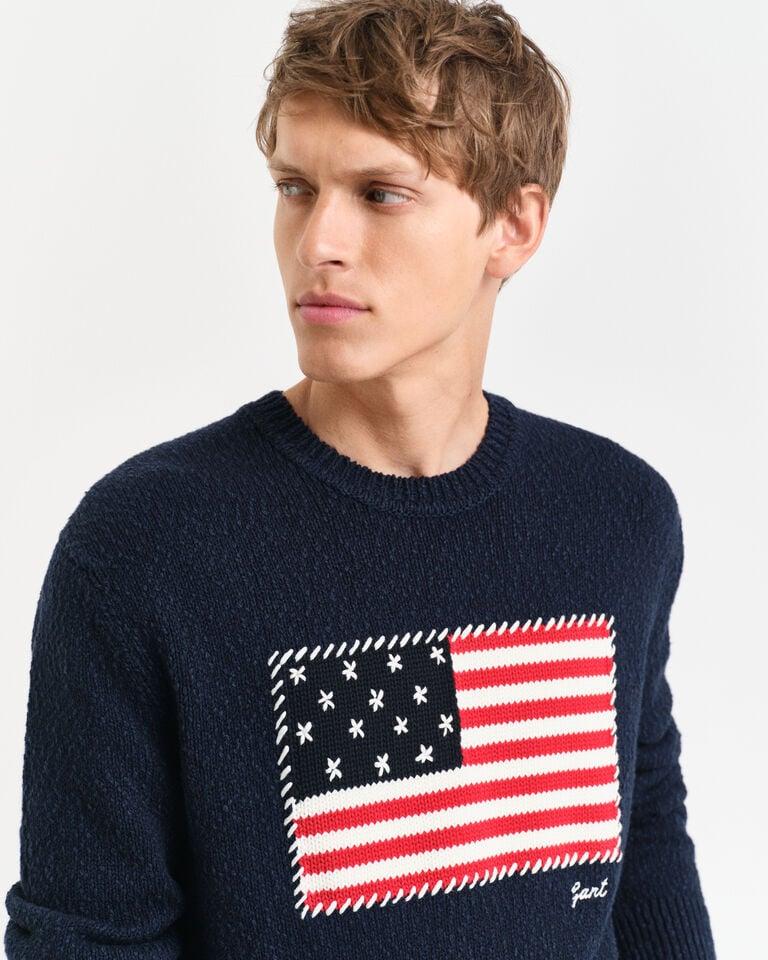 Gant Jersey De Cuello Redondo En Intarsia Con Bandera