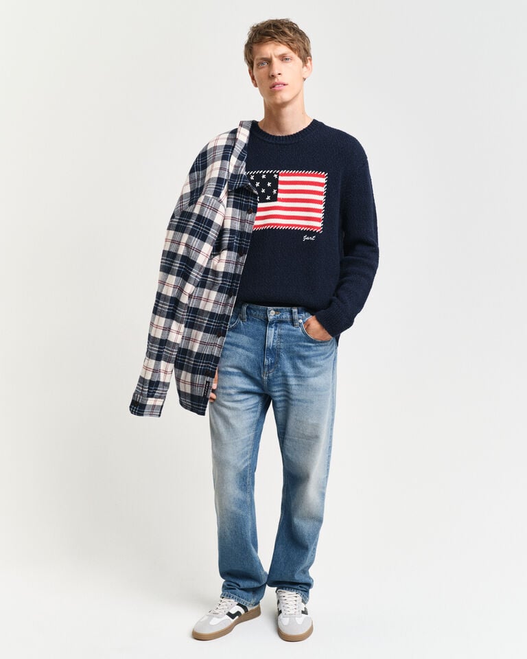 Gant Jersey De Cuello Redondo En Intarsia Con Bandera