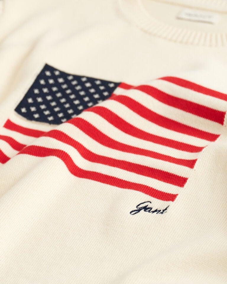 Gant Jersey De Cuello Redondo Y Punto Con Bandera Teens