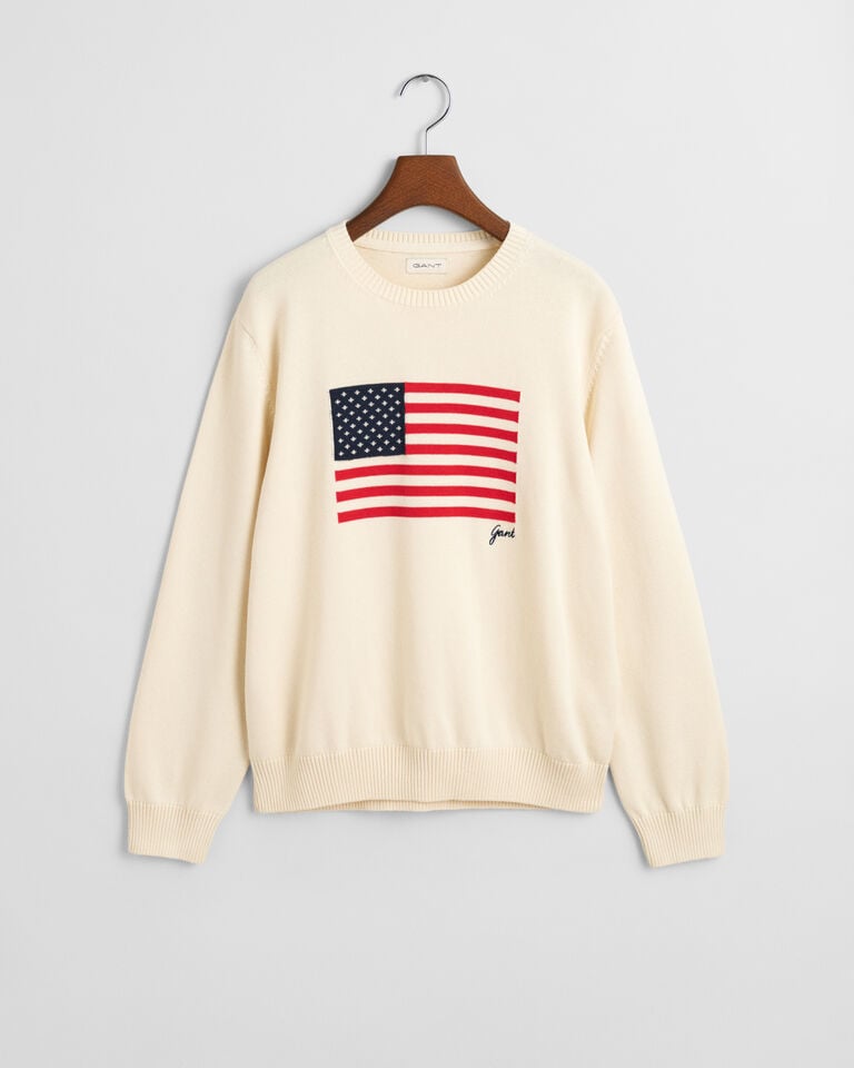 Gant Jersey de cuello redondo y punto con bandera Teens