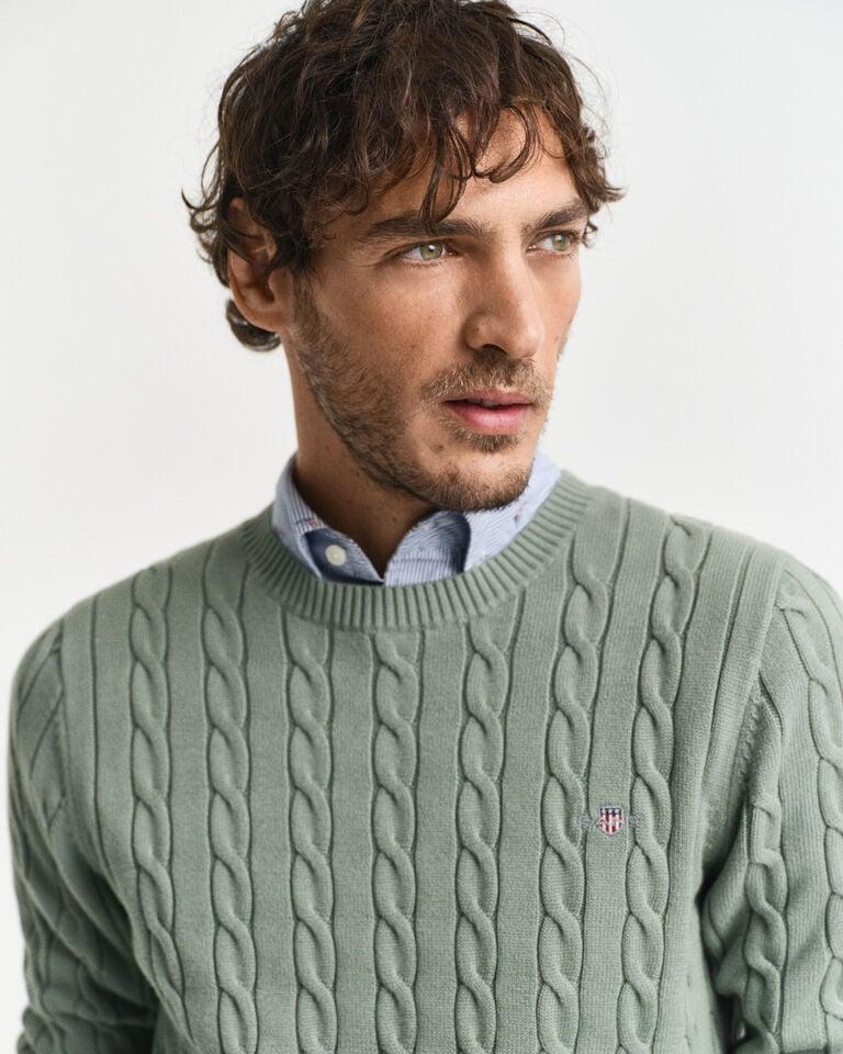 Gant Jersey De Cuello Redondo Y Punto De Ochos En Algodón