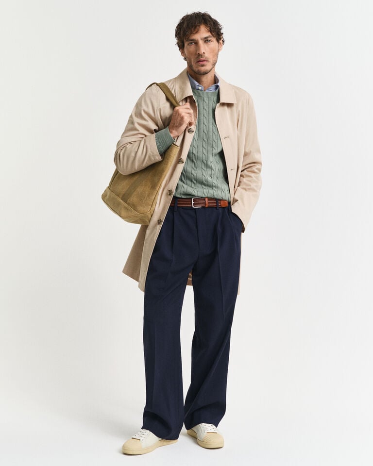 Gant Jersey De Cuello Redondo Y Punto De Ochos En Algodón