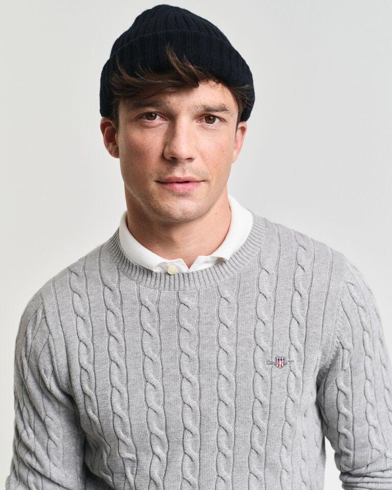 Gant Jersey De Cuello Redondo Y Punto De Ochos En Algodón