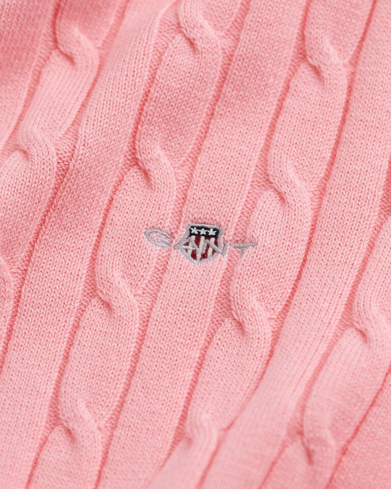 Gant Jersey De Cuello Redondo Y Punto De Ochos En Algodón Elástico