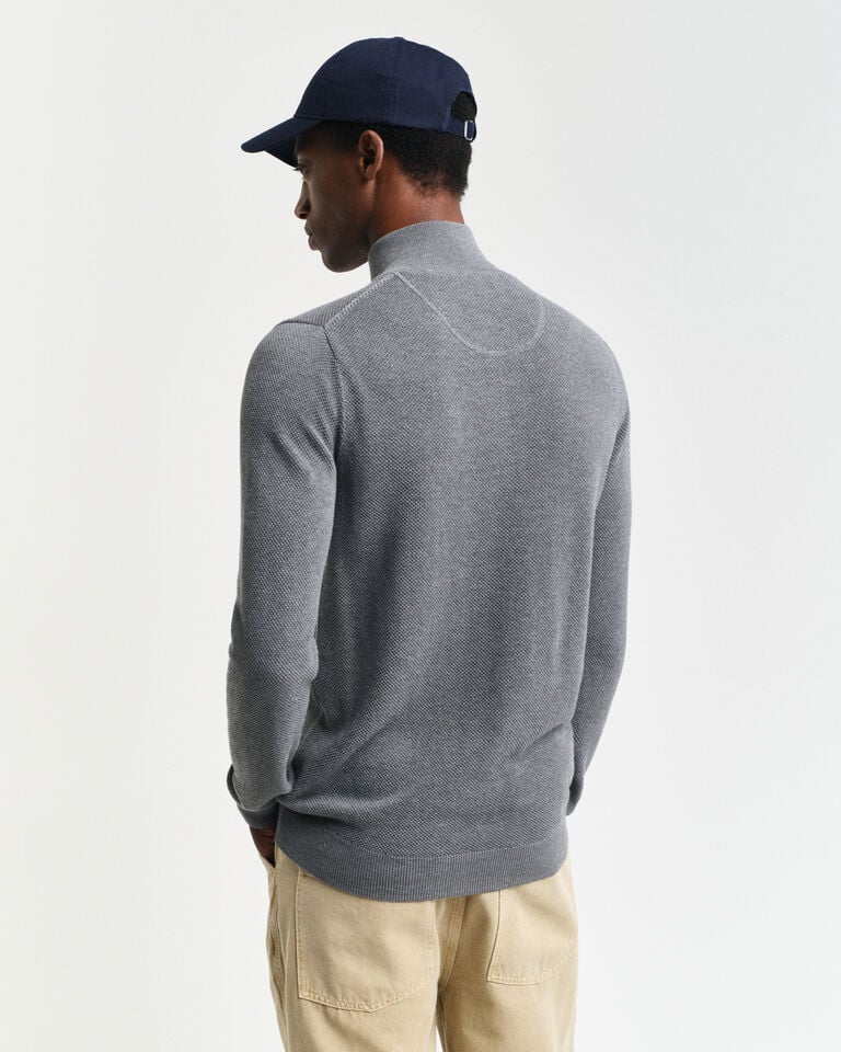 Gant Jersey De Piqué De Algodón Con Media Cremallera