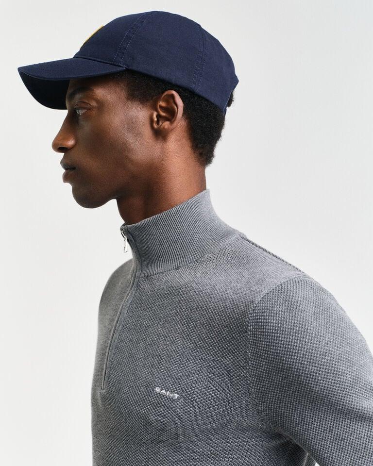 Gant Jersey De Piqué De Algodón Con Media Cremallera