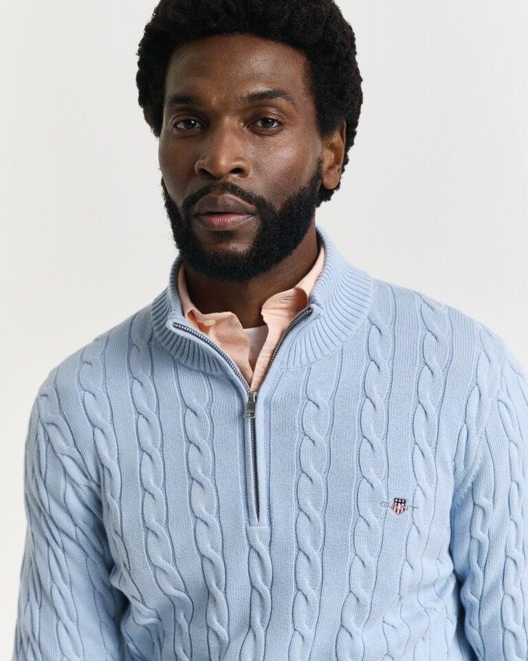 Gant Jersey De Punto De Ochos De Algodón Con Media Cremallera