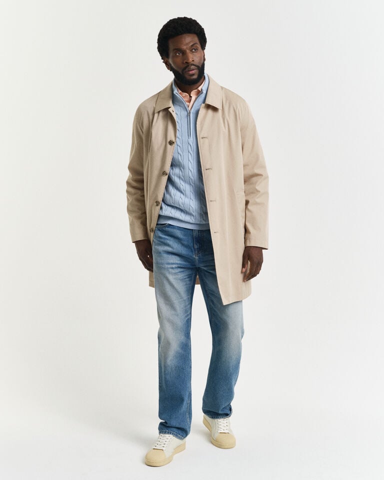 Gant Jersey De Punto De Ochos De Algodón Con Media Cremallera