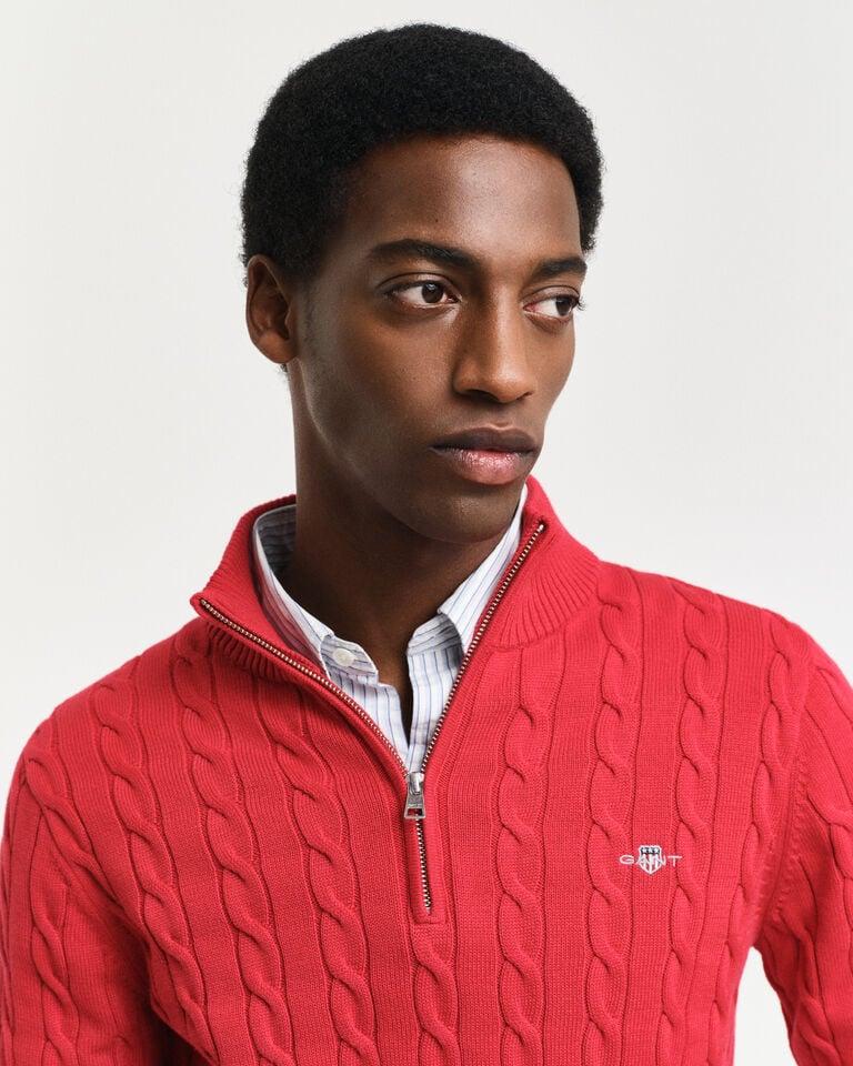 Gant Jersey De Punto De Ochos De Algodón Con Media Cremallera