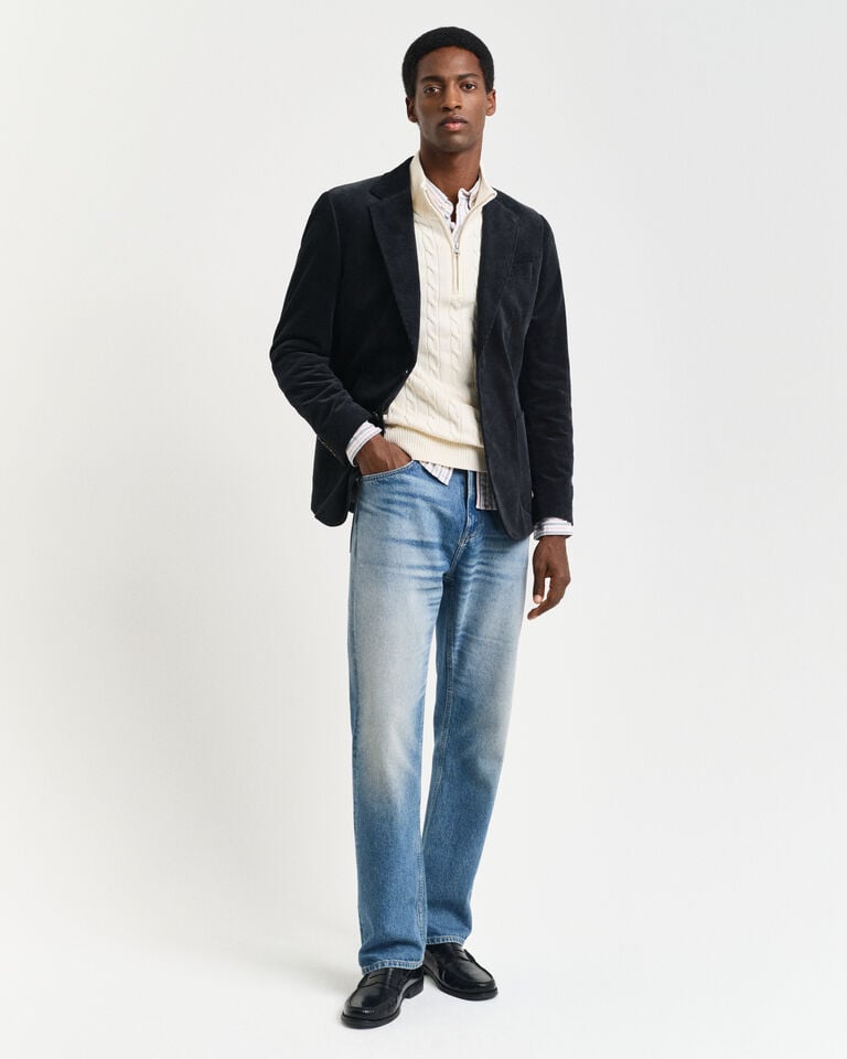 Gant Jersey De Punto De Ochos De Algodón Con Media Cremallera