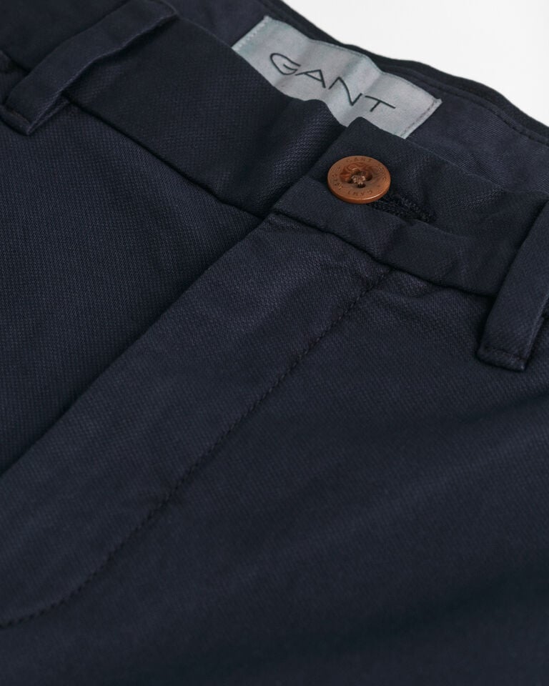 Gant Pantalones Chinos Cortos Regular Fit Con Textura Labrada