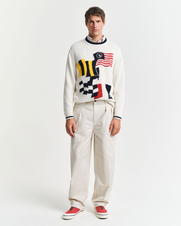 Gant Pantalones chinos de pinzas Relaxed Fit en sarga de algodón