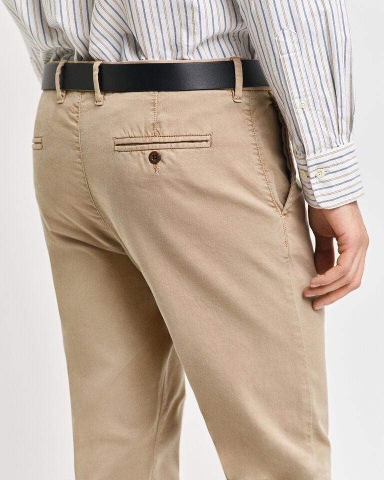 Gant Pantalones Chinos Estructurados Slim Fit Con Textura Labrada