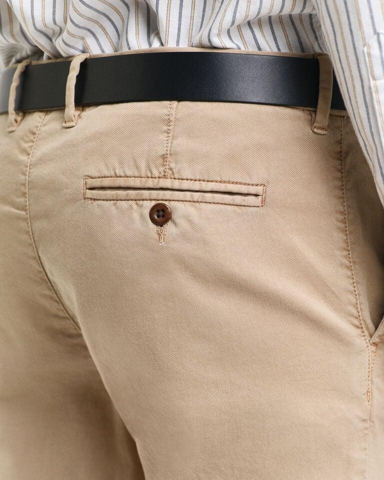 Gant Pantalones Chinos Estructurados Slim Fit Con Textura Labrada