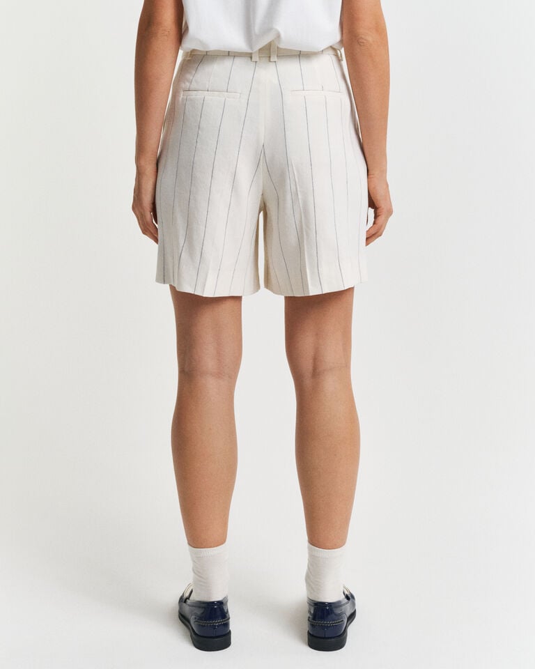 Gant Pantalones Cortos De Lino Con Raya Diplomática