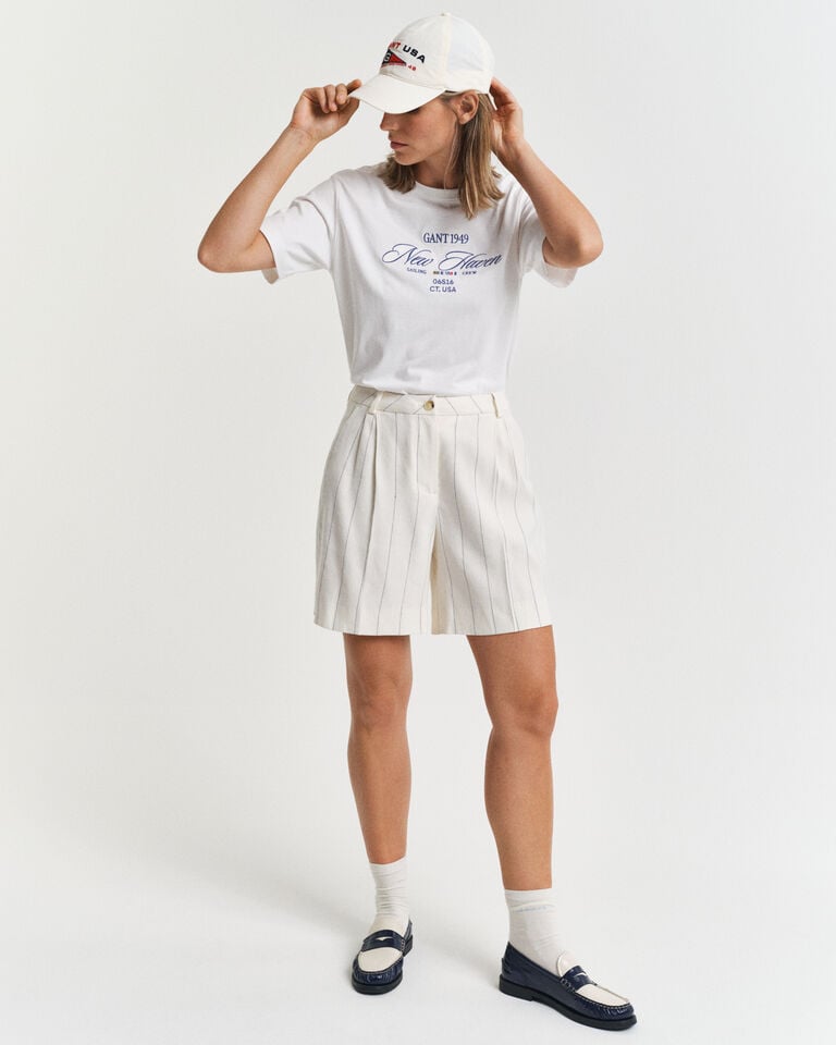 Gant Pantalones cortos de lino con raya diplomática