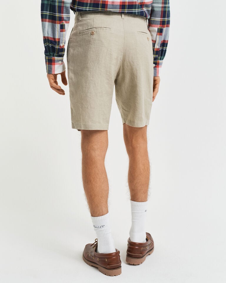 Gant Pantalones Cortos Relaxed Fit De Lino Con Cordón Ajustable