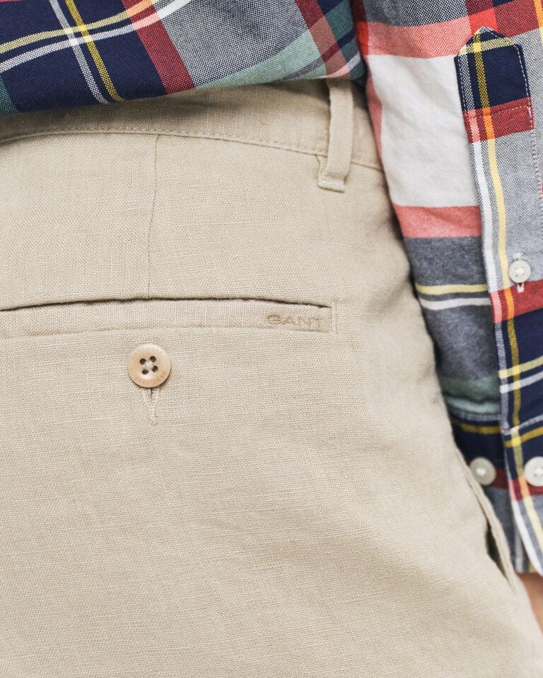 Gant Pantalones Cortos Relaxed Fit De Lino Con Cordón Ajustable