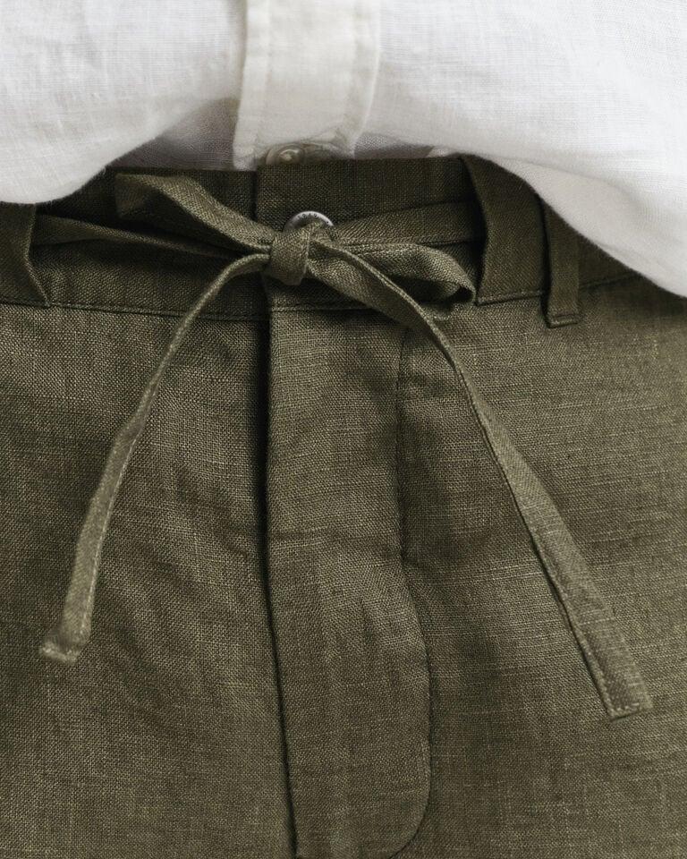 Gant Pantalones Cortos Relaxed Fit De Lino Con Cordón Ajustable