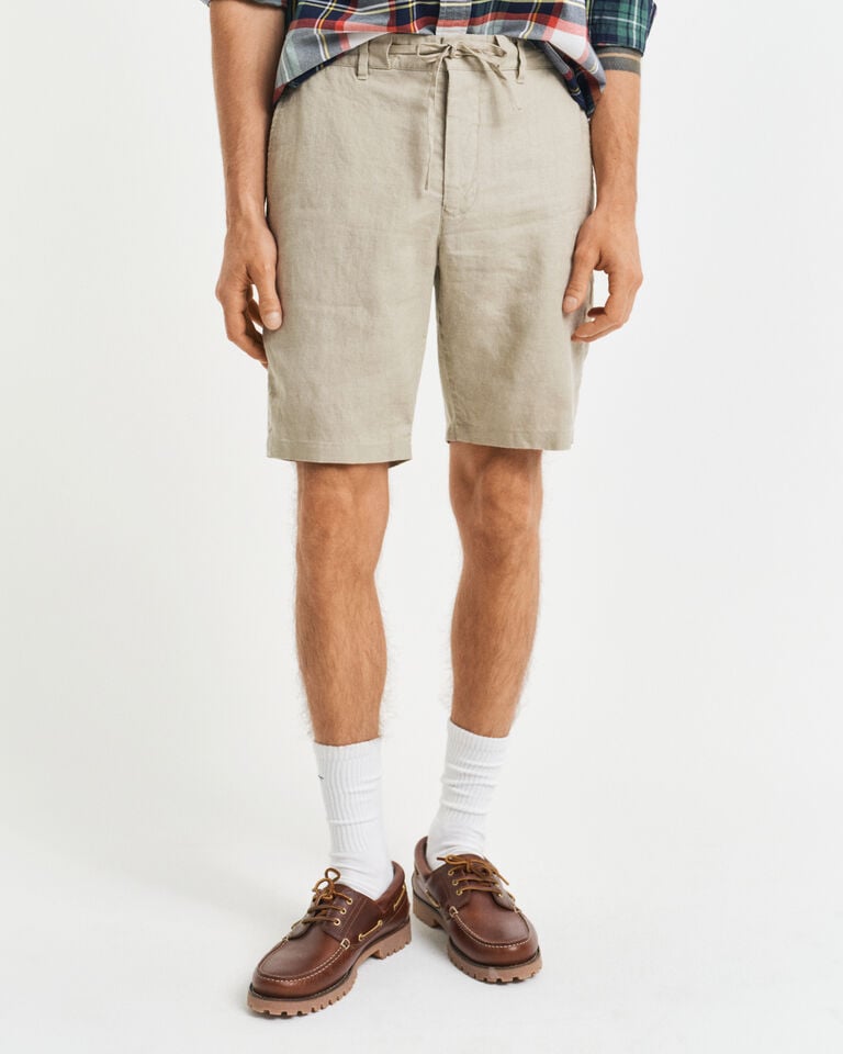 Gant Pantalones Cortos Relaxed Fit De Lino Con Cordón Ajustable