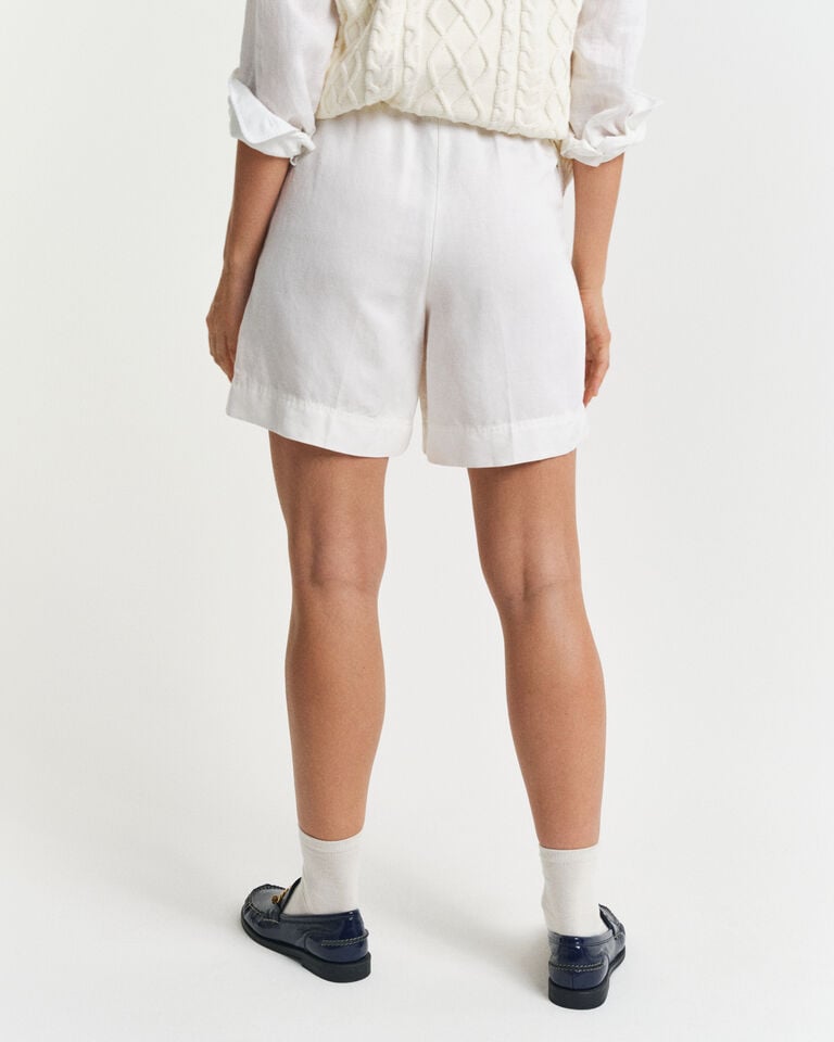 Gant Pantalones Cortos Relaxed Fit En Mezcla De Lino Pull-On