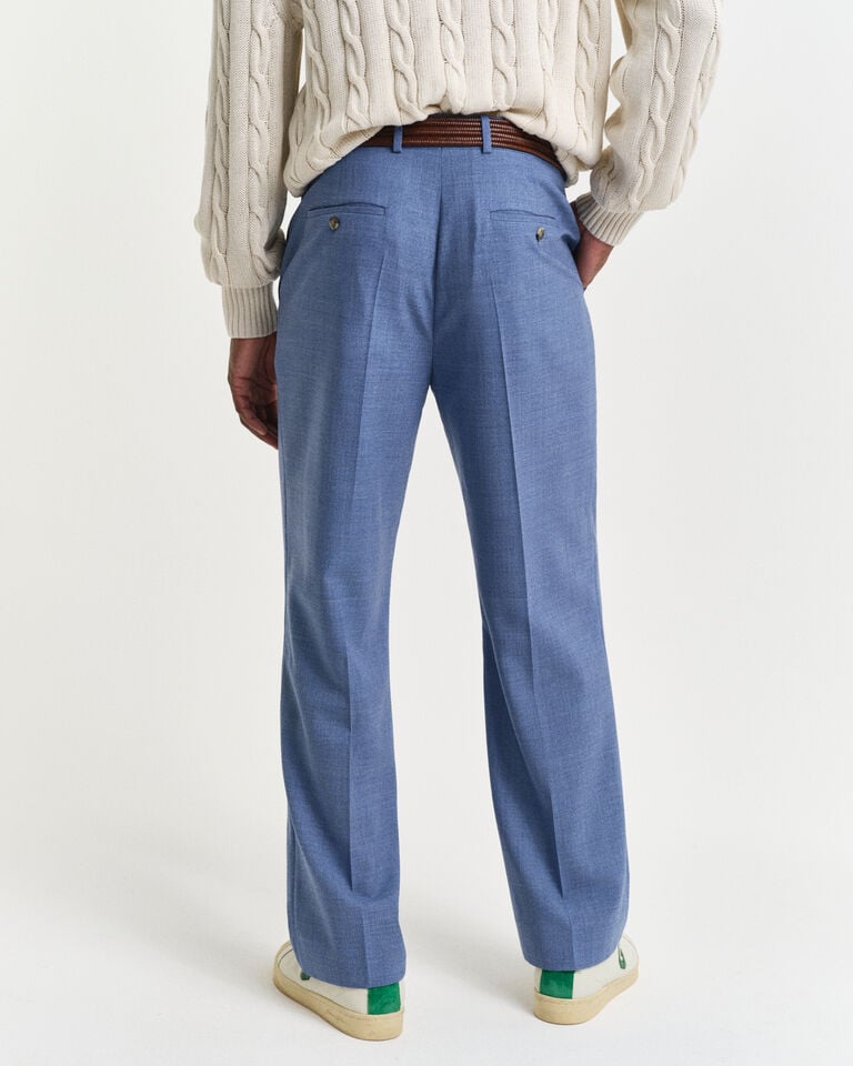 Gant Pantalones De Traje Relaxed Fit De Lana Mouliné