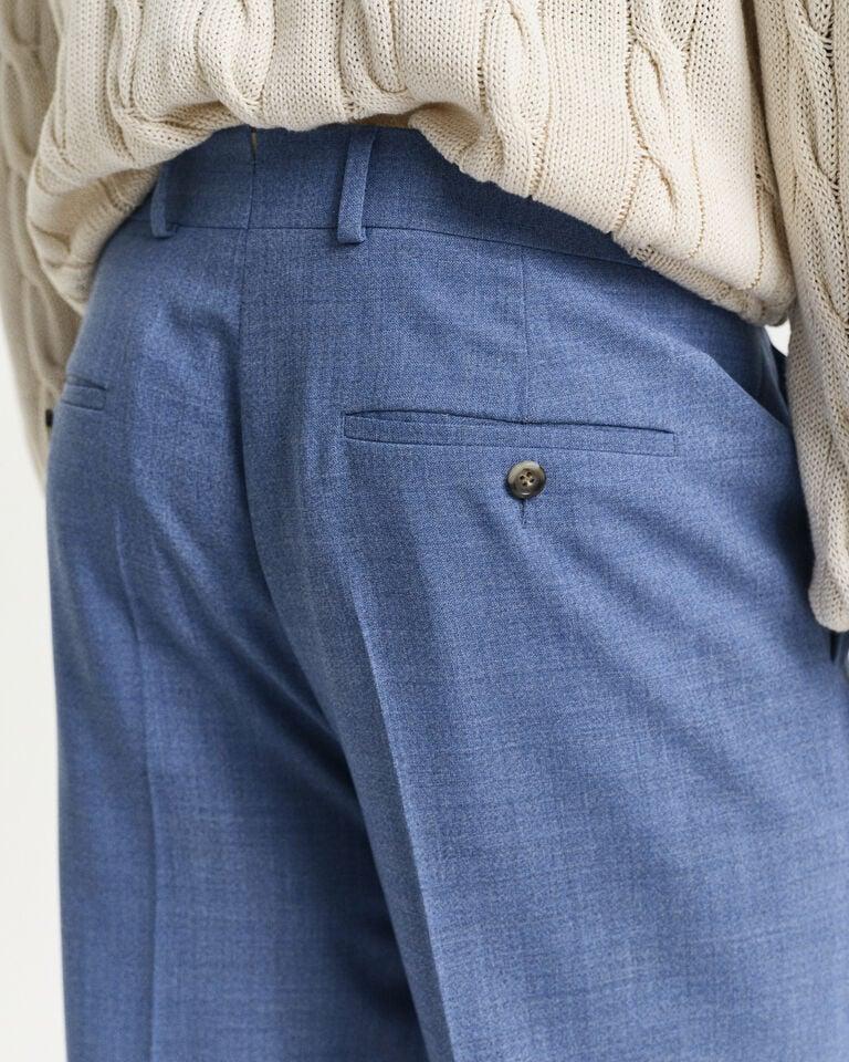 Gant Pantalones De Traje Relaxed Fit De Lana Mouliné