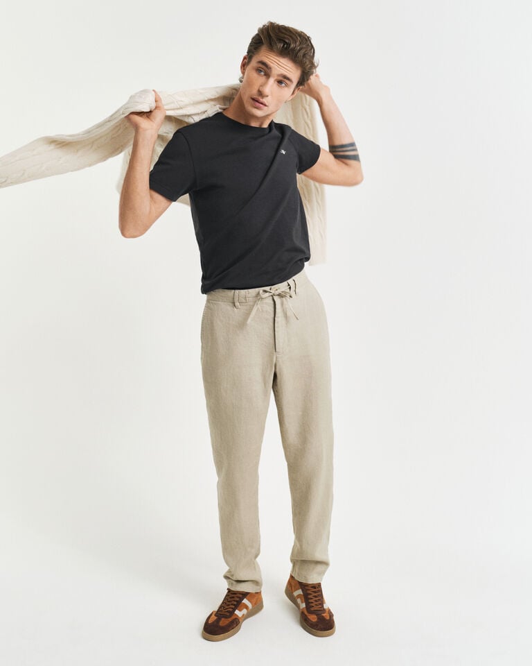 Gant Pantalones Relaxed Fit De Lino Con Cordón Ajustable