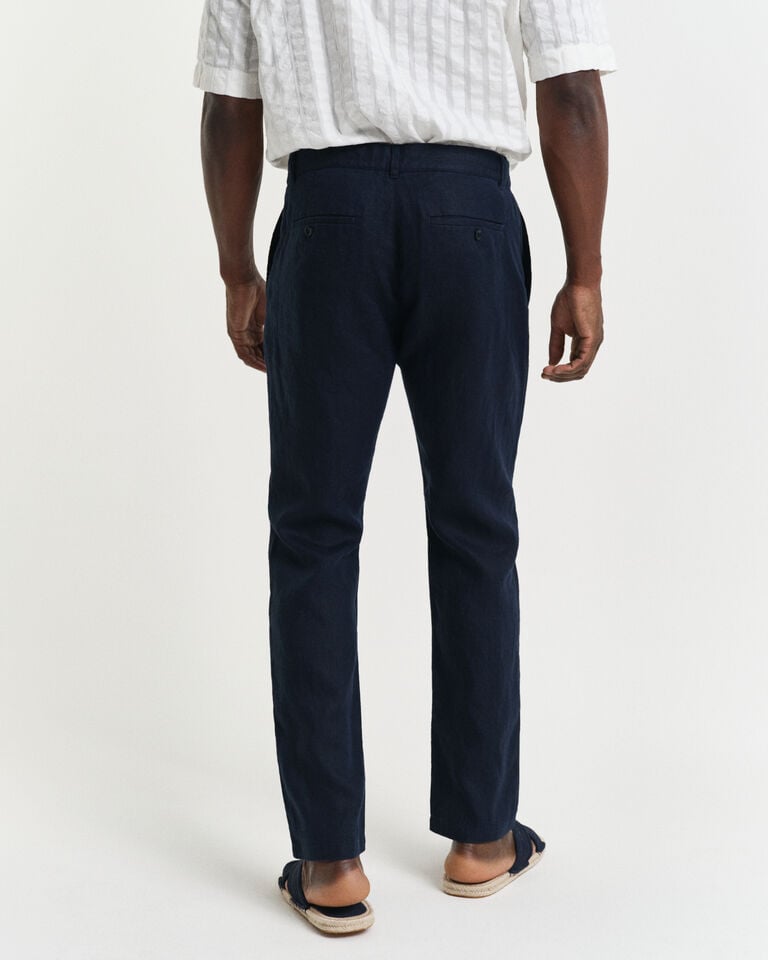 Gant Pantalones Relaxed Fit De Lino Con Cordón Ajustable
