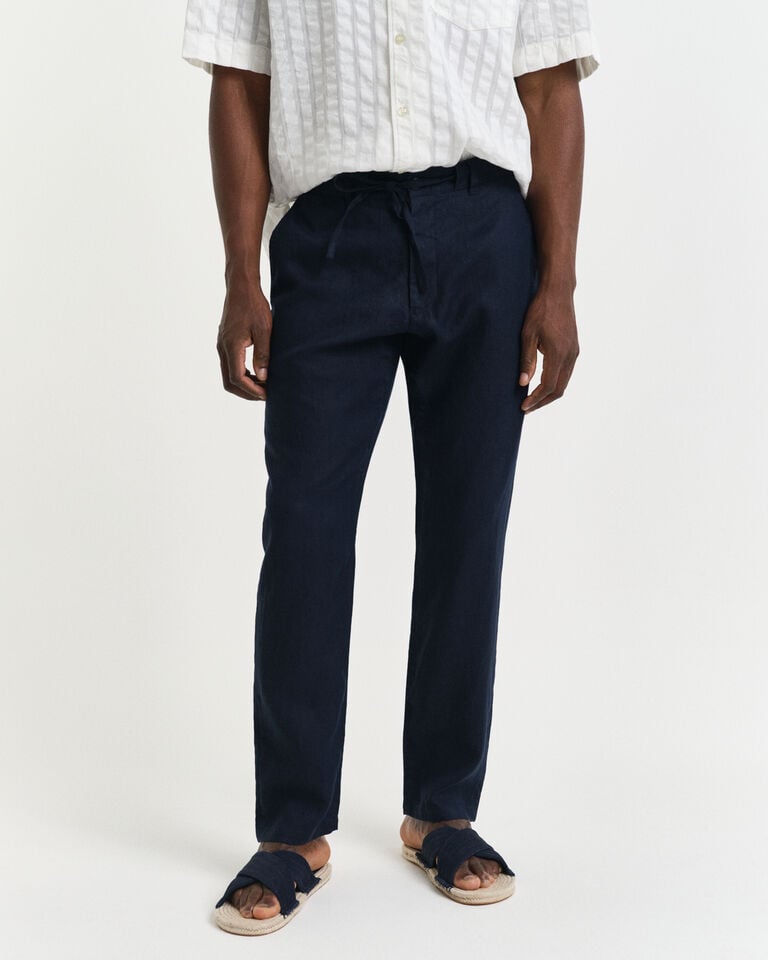 Gant Pantalones Relaxed Fit De Lino Con Cordón Ajustable