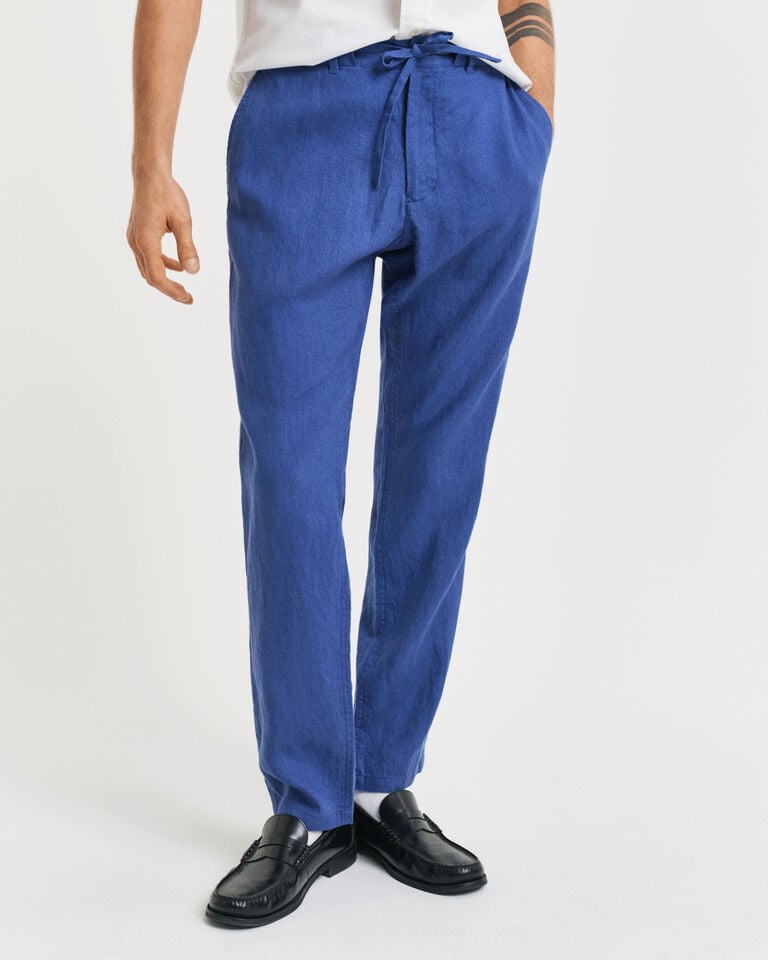 Gant Pantalones Relaxed Fit De Lino Con Cordón Ajustable
