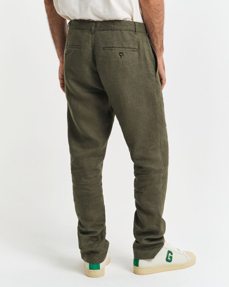 Gant Pantalones Relaxed Fit De Lino Con Cordón Ajustable