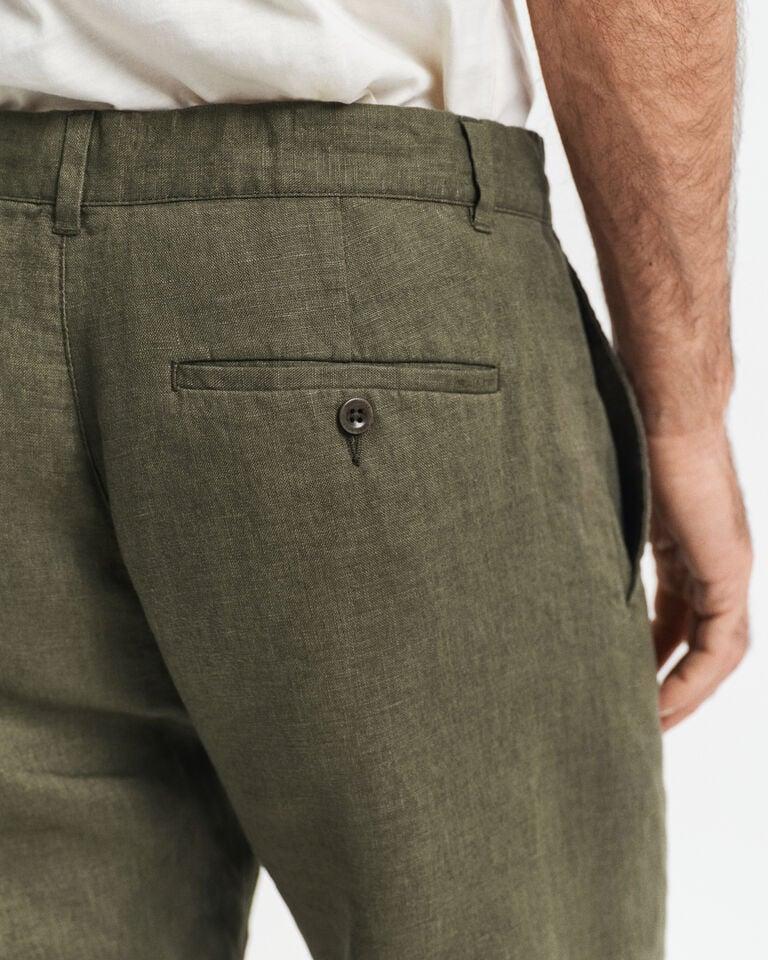 Gant Pantalones Relaxed Fit De Lino Con Cordón Ajustable