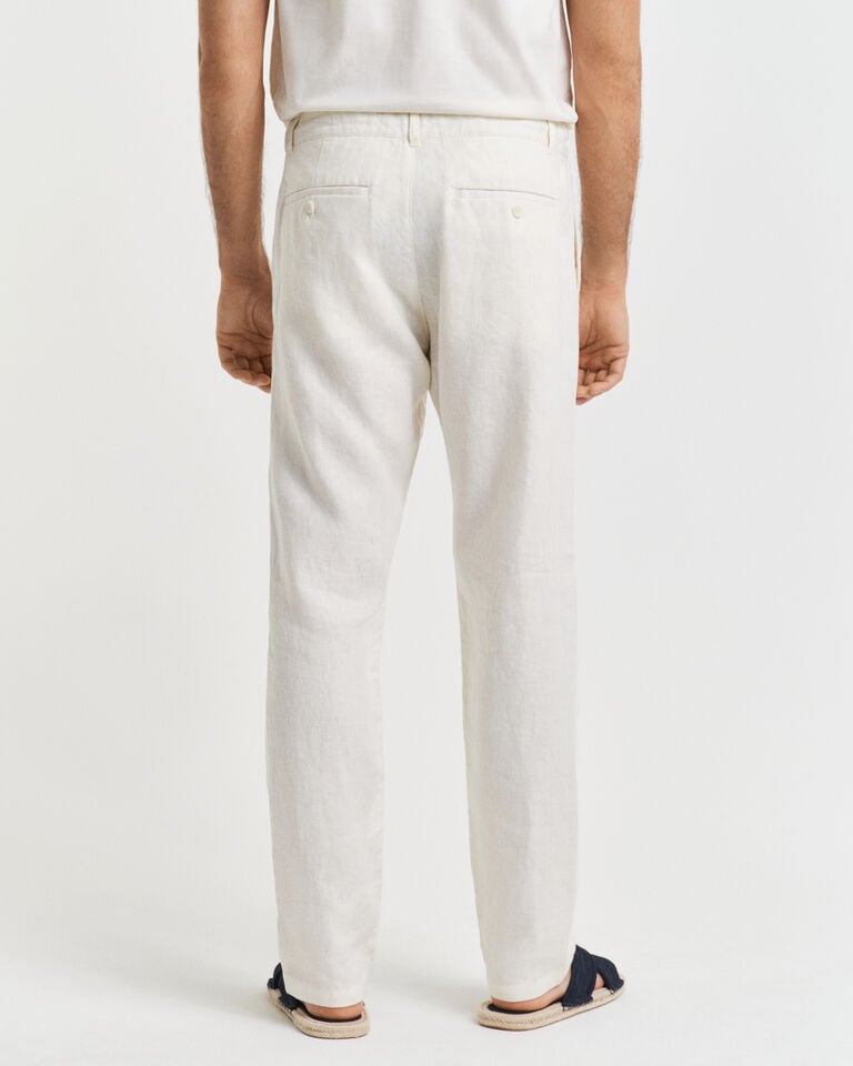 Gant Pantalones Relaxed Fit De Lino Con Cordón Ajustable