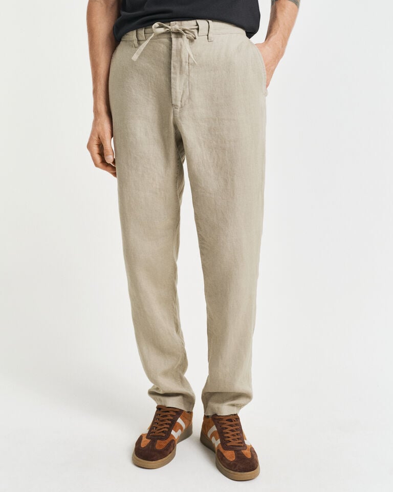 Gant Pantalones Relaxed Fit De Lino Con Cordón Ajustable