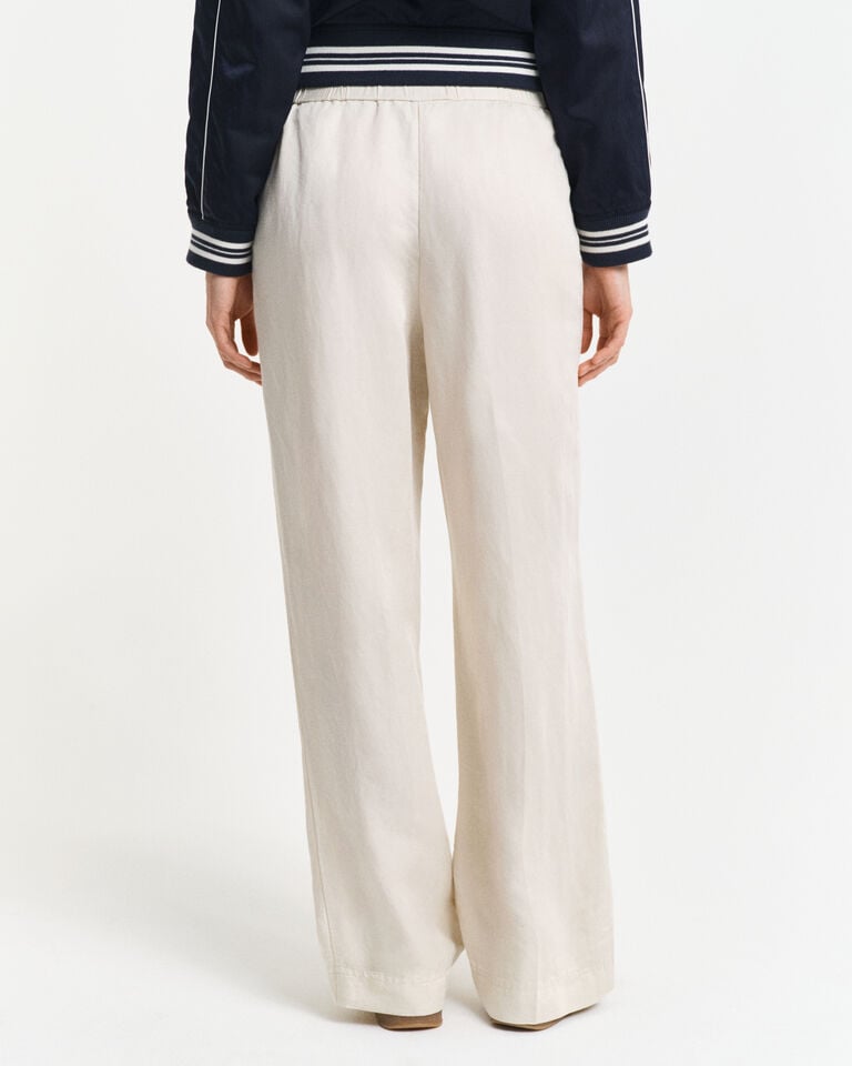 Gant Pantalones Relaxed Fit En Mezcla De Lino Pull-On