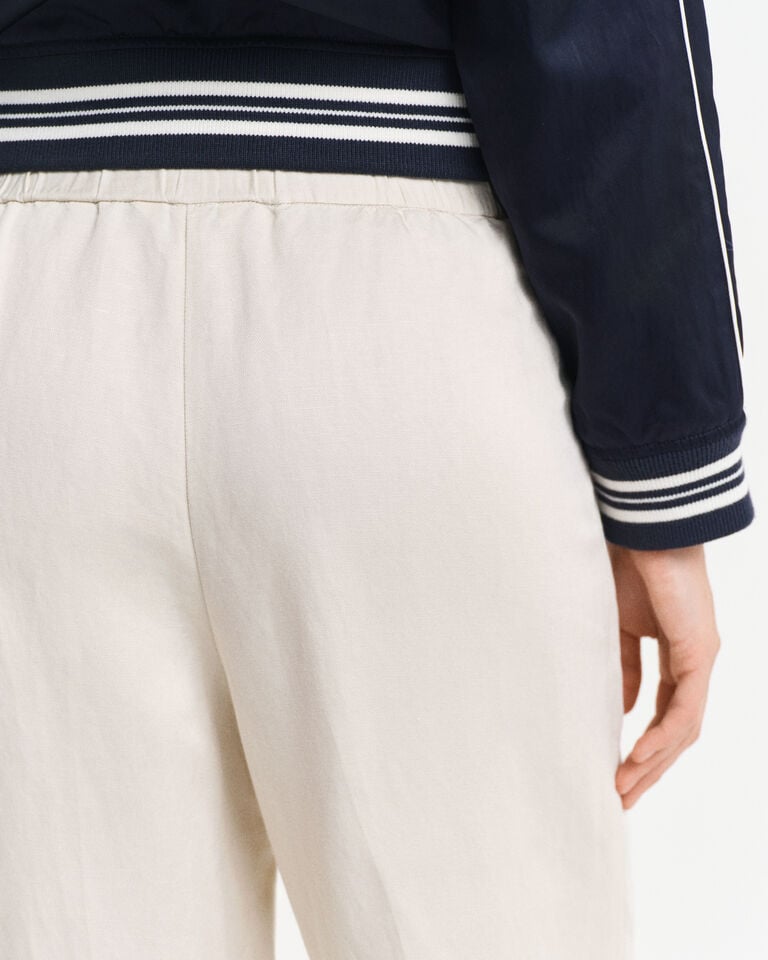 Gant Pantalones Relaxed Fit En Mezcla De Lino Pull-On