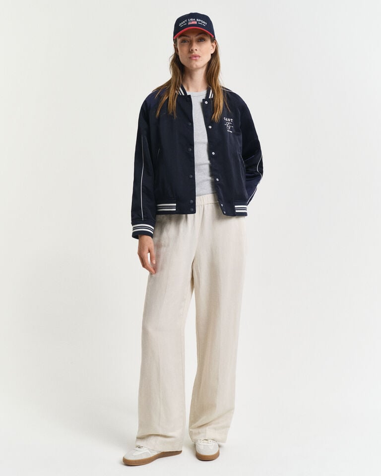 Gant Pantalones Relaxed Fit en mezcla de lino Pull-On