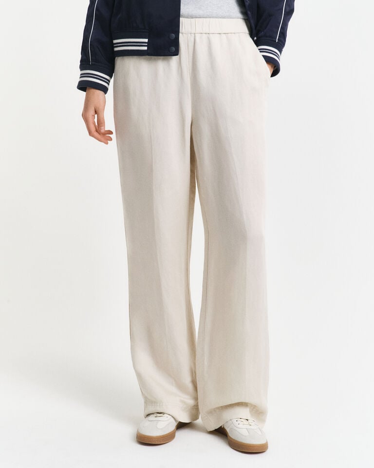 Gant Pantalones Relaxed Fit En Mezcla De Lino Pull-On