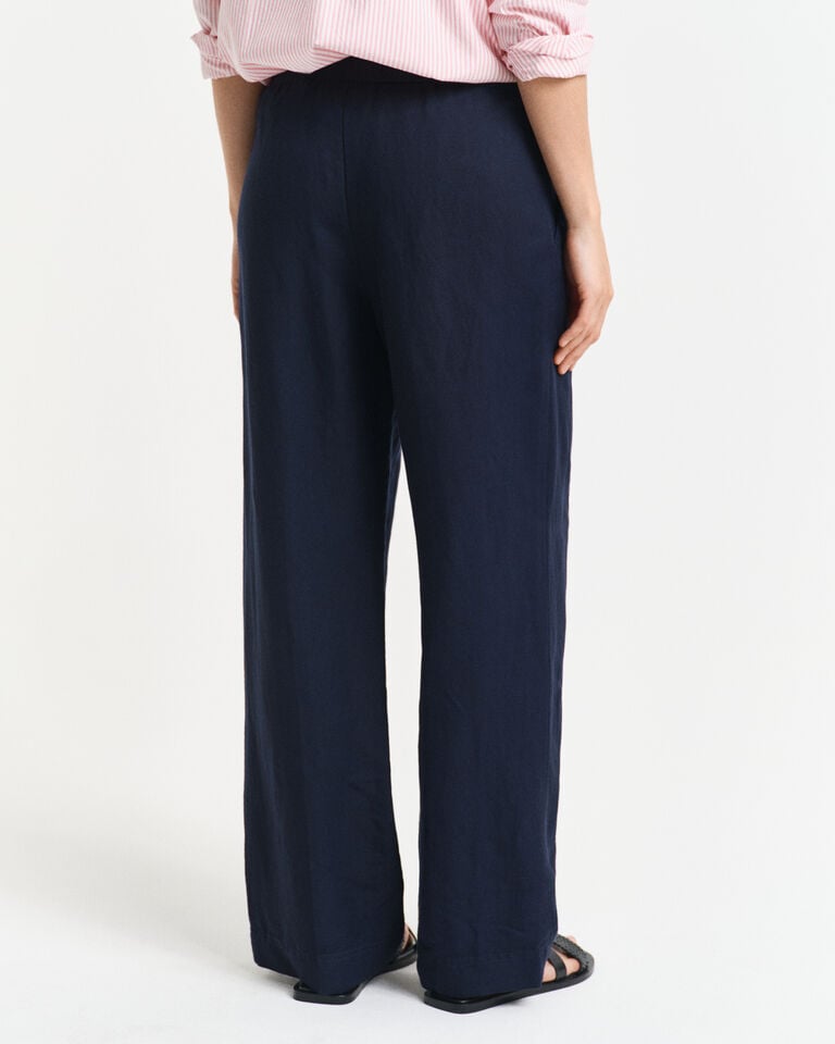 Gant Pantalones Relaxed Fit En Mezcla De Lino Pull-On