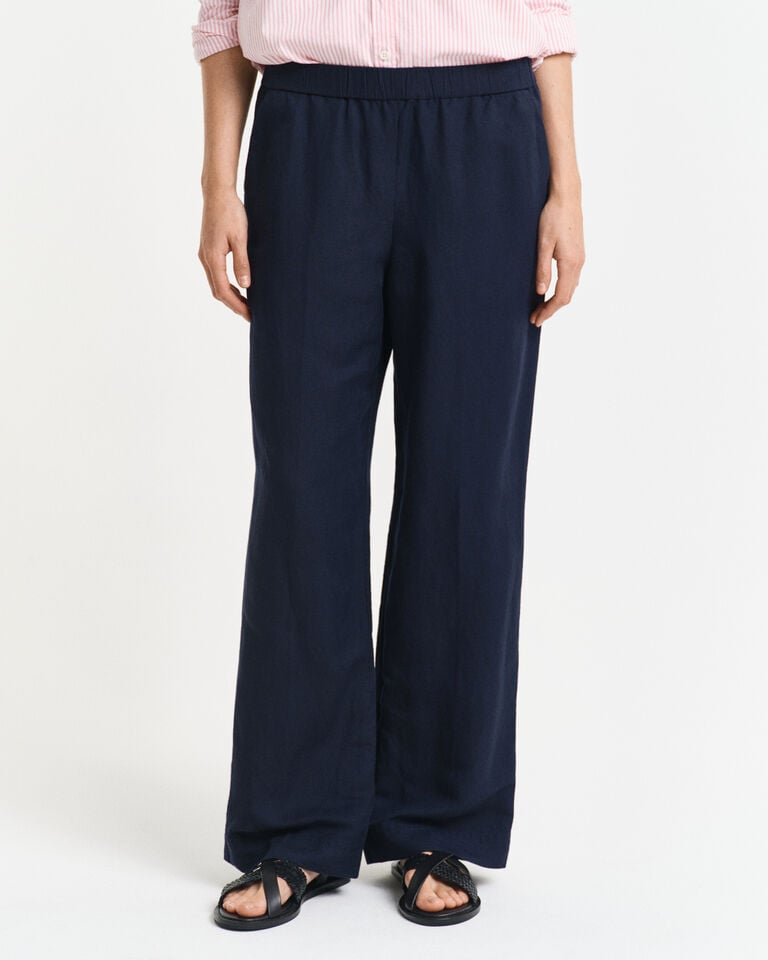 Gant Pantalones Relaxed Fit En Mezcla De Lino Pull-On