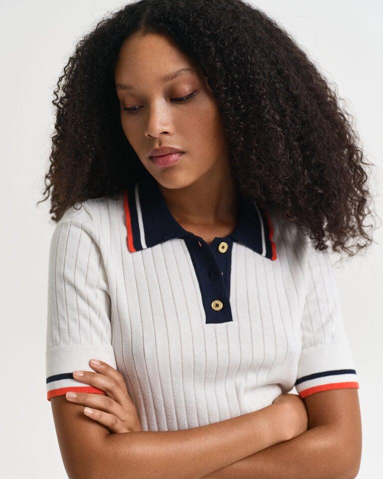 Gant Rugger De Manga Corta Con Acanalado En Contraste