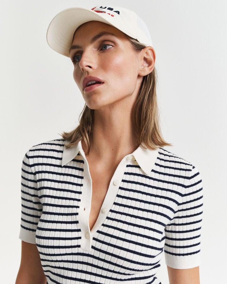 Gant Rugger De Manga Corta En Punto Acanalado A Rayas