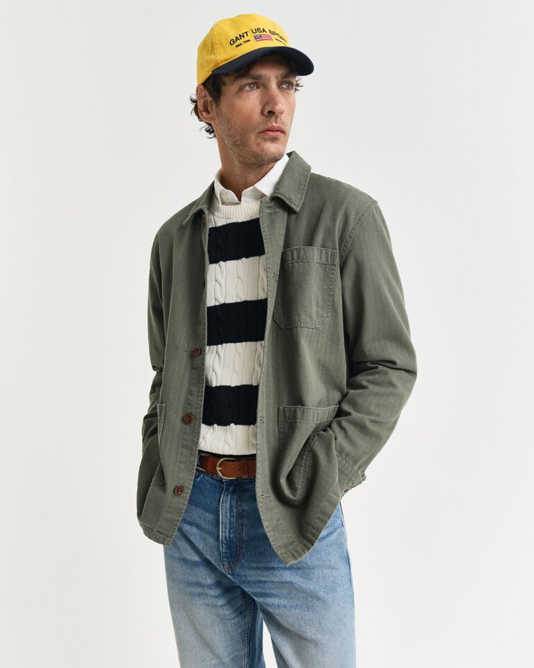 Gant Sobrecamisa de trabajo Regular Fit con diseño de espiga