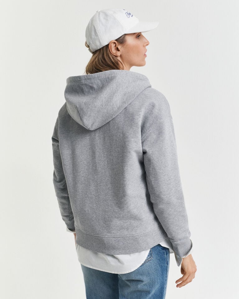 Gant Sudadera Anchor Con Bordado Capucha Y Media Cremallera