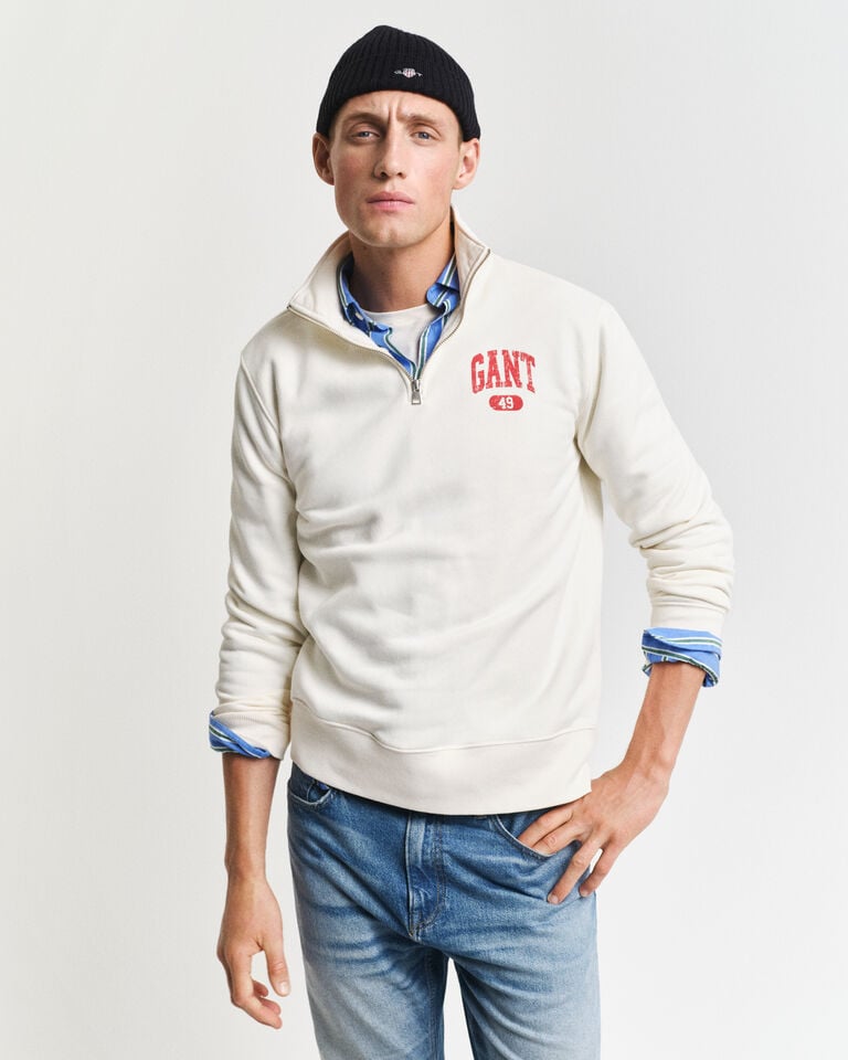 Gant Sudadera con media cremallera y diseño GANT 49 Arch