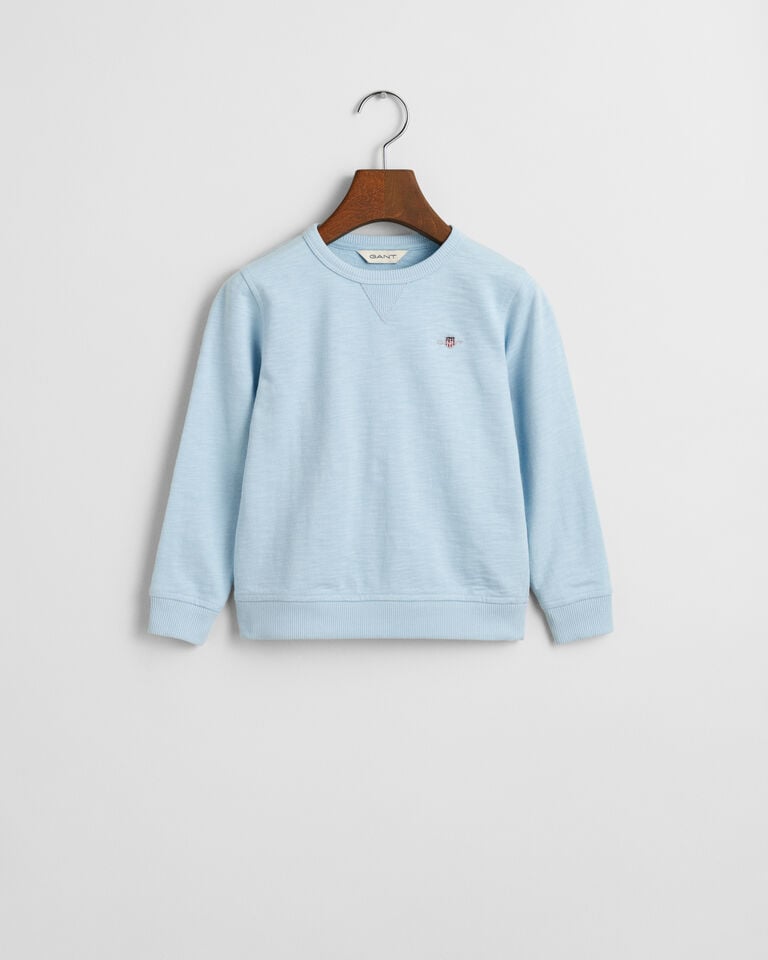 Gant Sudadera de cuello redondo Shield Kids de algodón flameado