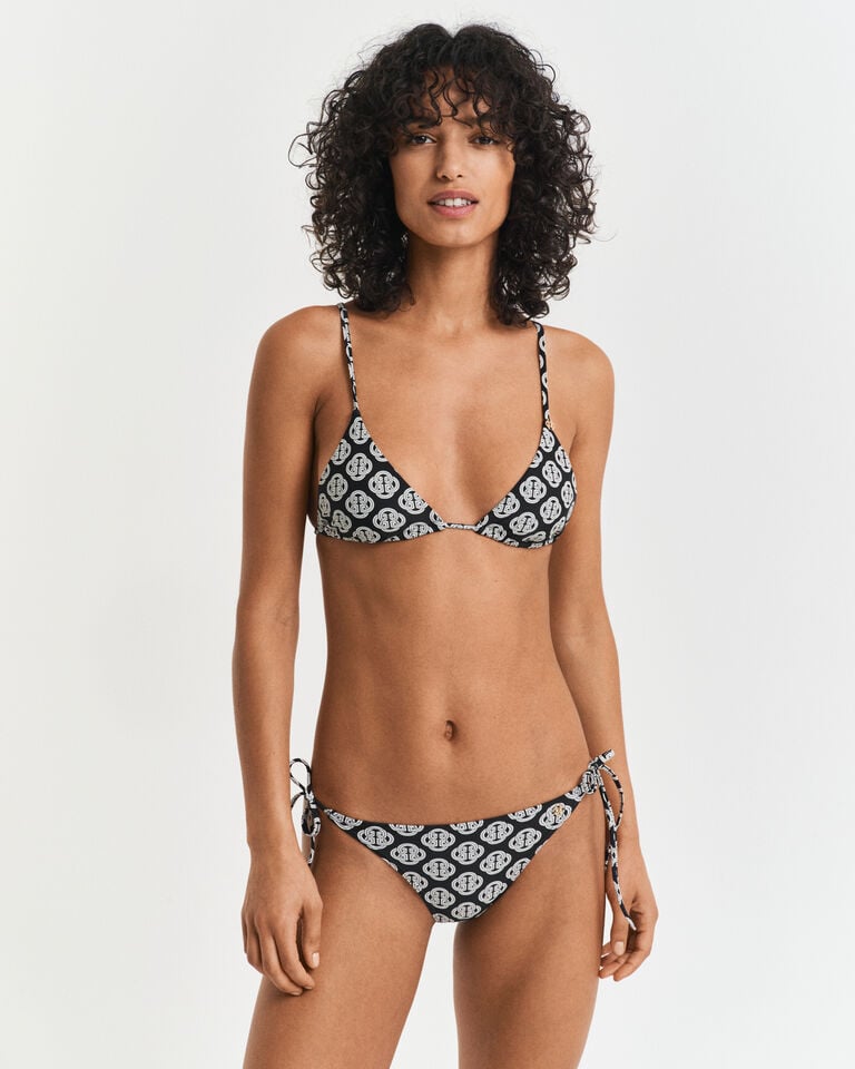 Gant Top de bikini de triángulo con estampado Monogram