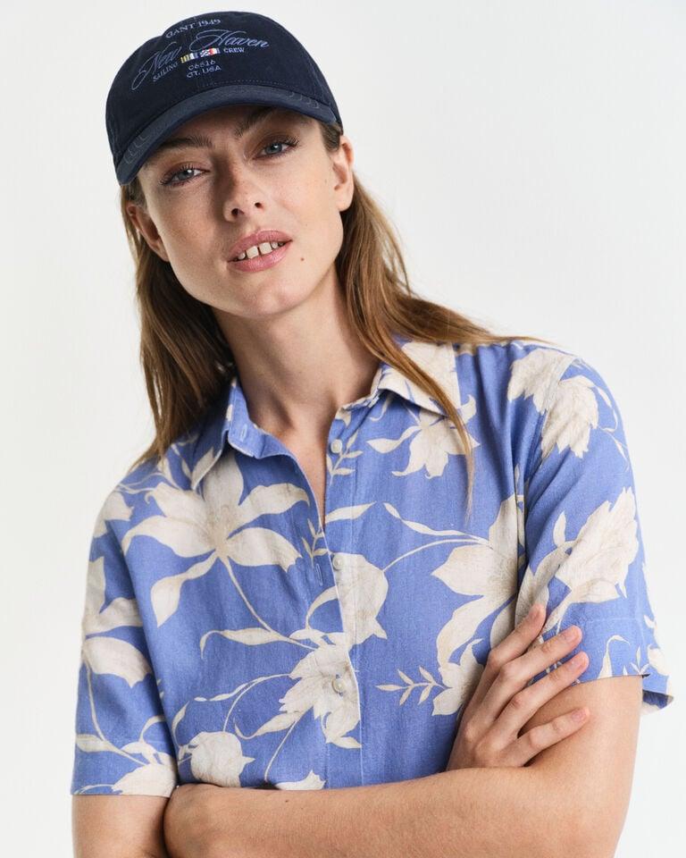 Gant Vestido Camisero De Lino Con Estampado De Flores