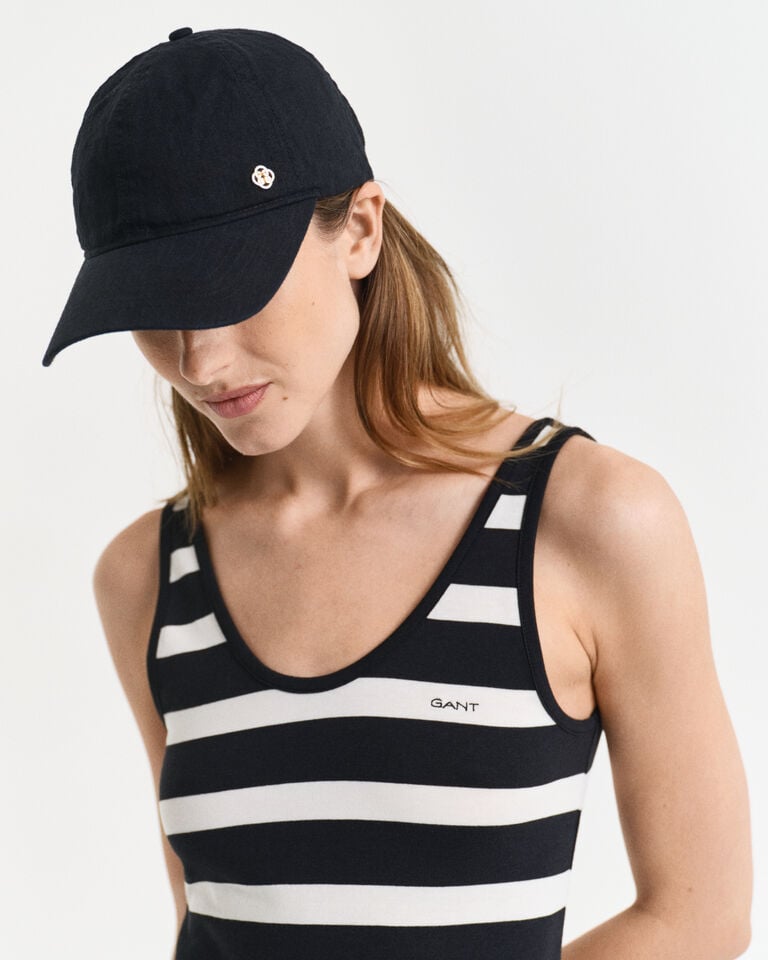 Gant Vestido Tipo Camiseta De Tirantes De Punto Midi A Rayas